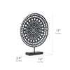 Black Rustic Metal Medallion Figurine